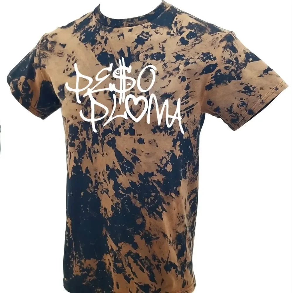 PESO PLUMA Acid Washed Distressed Regional Mexican Band Tee Rock Tee Rap Tee Y2K - Picture 3 of 5